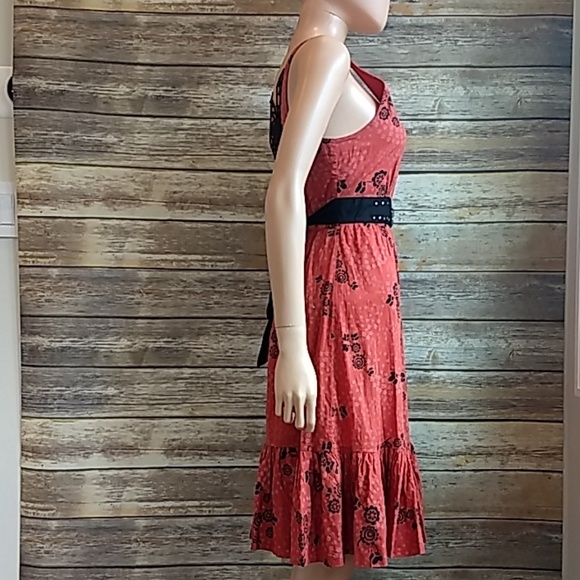 Free People Burnt Orange Butterfly Sundress - Picture 3 of 8